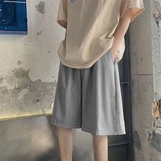 抖音得物二开夏季冰感透气速干轻薄舒适简约纯色休闲冰丝短裤，男装休闲裤，电商A486