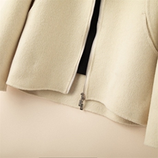 拉链连帽大衣2025年秋冬季新款女士羊毛双面呢大衣，女装双面呢大衣，优远毛呢大衣