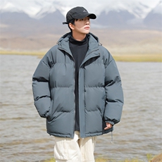 现货抖音得物可供视频三防加厚羽绒连帽棉衣外套面包棉服WM1277，男装棉衣，电商A486