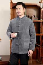中青年唐装90绒羽绒服复古盘扣灯芯绒风羽绒服外套CF988-P230，男装羽绒服，星座1105-3