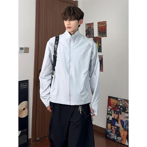 春夏款高品质冰感速干防晒服休闲户外运动外套透气弹力机能风夹克图片
