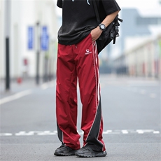 休闲裤男韩版潮流高街帅拼色2023夏季新款ins宽松束脚裤K4202-P38，男装休闲裤，星座412-3