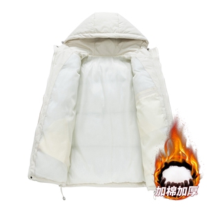 三防面料 冬季新款简约纯色宽松休闲百搭连帽面包服MY8555-P60特图片