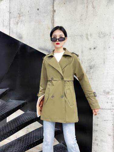 【现货】秋装中长款收腰风衣，女装风衣，萱萱家