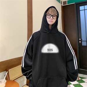 美式三杠条纹复连帽卫衣秋冬男女宽松长袖SWY2474-P55控88图片