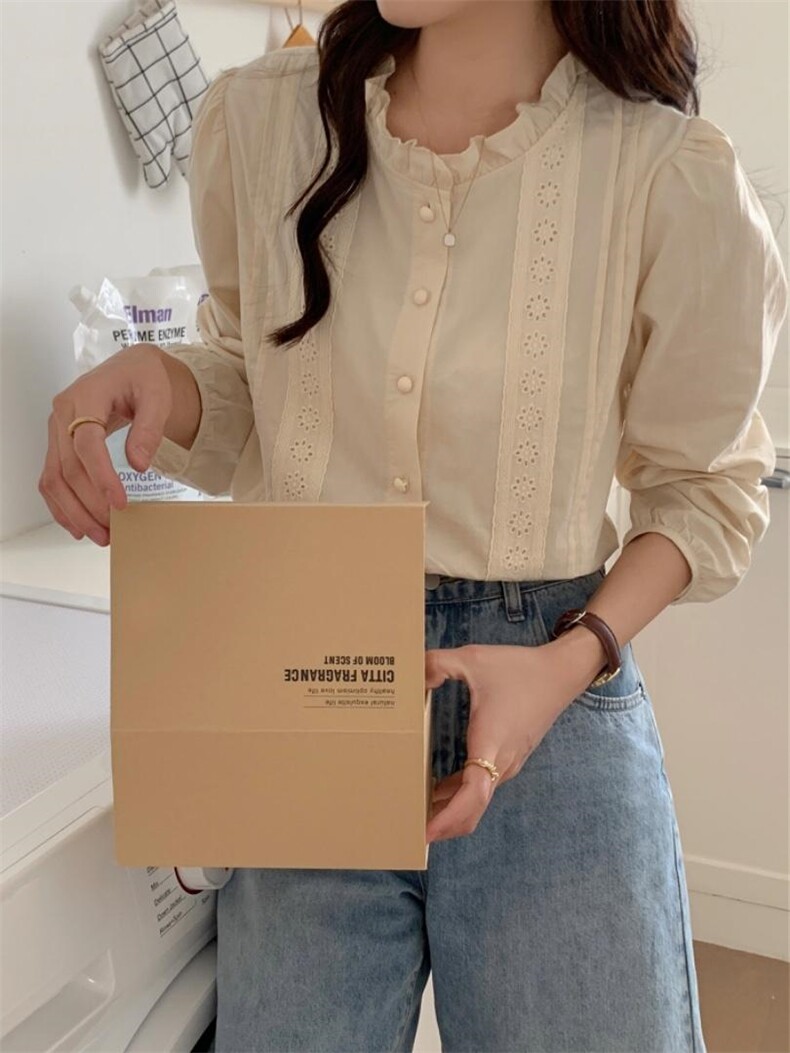 木耳边韩系立领小衫，其它，DAP