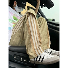 港风大码宽松速干裤直筒裤休闲裤长裤A014-DY25086-P50控68，男装休闲裤，电商A014
