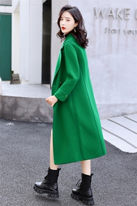 2025秋冬新款双面羊毛修身修身时尚长品质款高支羊毛外套女图片