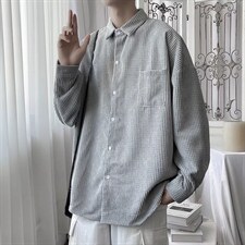 长袖衬衫男春季设计感小众痞帅衬衣港风日系潮流寸衫外套CS83-P42图片