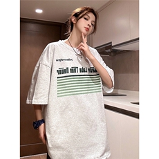 1中性条纹印花设计潮大码M-5XL短袖T恤男DT77773P18块特价控38，男装T恤，星座226-2