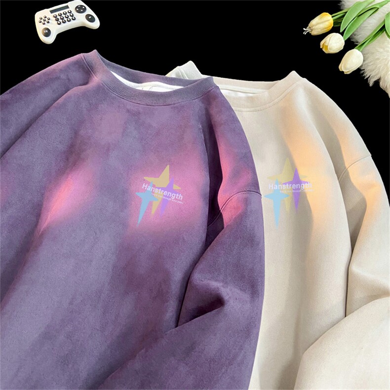 B03XZ517A-6P48秋冬新款麂皮绒卫衣,男装卫衣,星座517A-6