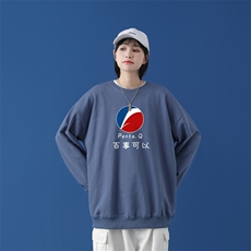 Y2462P38中性模特秋季新款动漫圆领卫衣男潮流宽松青少年休闲外套，男装卫衣，星座510A-1