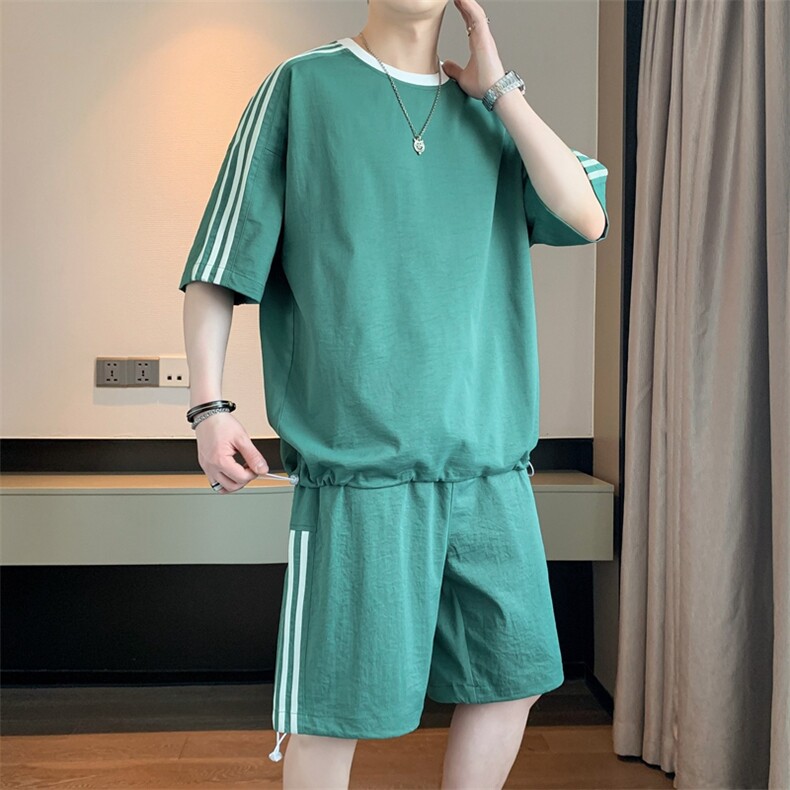 新款夏季薄款透气搭配一套短裤宽松套装TZ025-P68,男装牛仔裤,星座308B-2