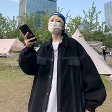秋季潮牌小众设计感牛仔外套男潮流工装休闲情侣夹克W3751-P70，男装夹克，星座512-2