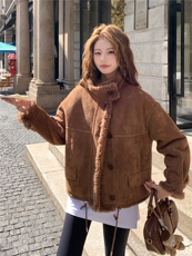 2025年冬季新款皮毛一体超火爆8063-P185-K288，女装羊羔毛/颗粒绒，浙宝115