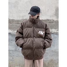 1506-1/MG941/P59冬季美式街头字母刺绣服外套男加厚面包服，女装短外套，星座1506