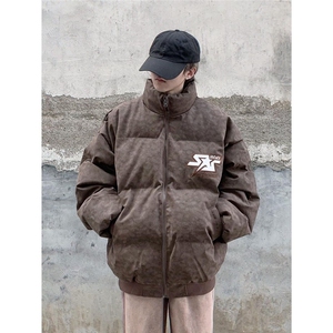 1506-1/MG941/P59冬季美式街头字母刺绣服外套男加厚面包服图片