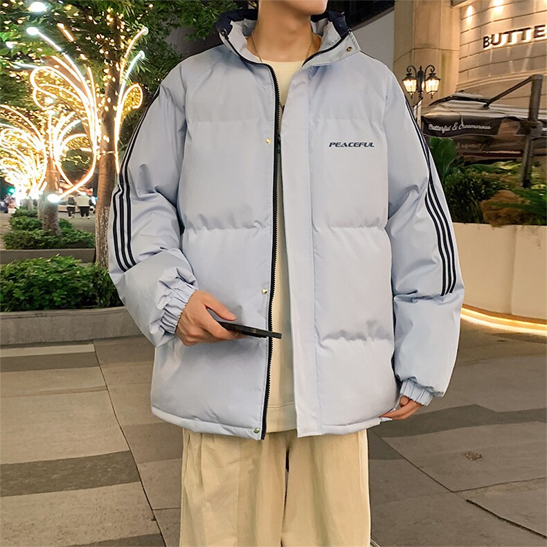 潮美式情侣棉服冬季宽松加厚男女款立领上衣M001-P75,男装棉衣,星座308B-2