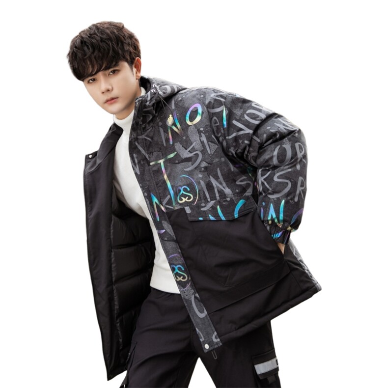 TIM 2026冬季新款90%白鸭绒中长款连帽羽绒服男XZ109-Y2229-P198图片