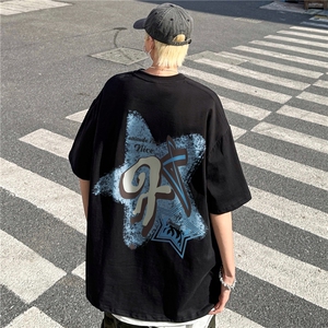 24夏季新款街头潮牌时尚个性印花短袖t恤中性XZ301B-JB4401-p28图片
