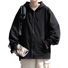 港风ins连帽卫衣男外套宽松百搭休闲棒球服开衫潮流EE016-P30，女装短外套，星座911-3