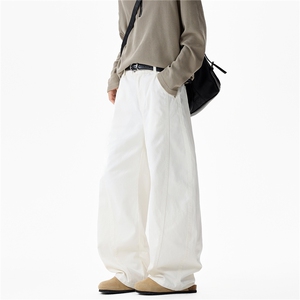 现货 弯刀裤美式复古工装裤男女高级感宽松裤子KZ009P45图片