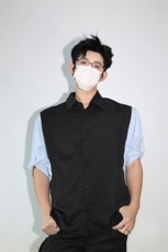 明星私服假两件宽松拼接飞肩设计感假两件条纹短袖衬衫卫衣特P39，男装卫衣，电商B319