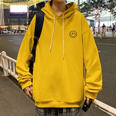 WY2224-P35纯棉连帽卫衣男大码运动帽衫宽松薄外套男，男装卫衣，电商A040