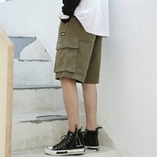 A003-HK7012-P45夏装新款时尚口袋男士工装短裤港风，男装休闲裤，电商A003