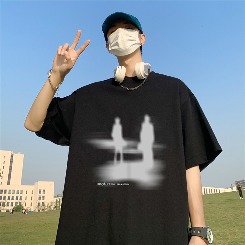 草地夏季宽松短袖T恤男潮T61106P25控38,男装T恤,电商A268A