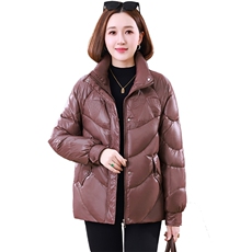 加厚保暖中长款羽绒棉服女2024冬季新款宽松百搭立领妈妈棉衣外套，女装棉衣/棉服，婷思杰（原婷想服饰）