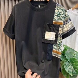设计感~短袖t恤男士夏季潮流男装宽松体恤设计感小众半袖衣服图片