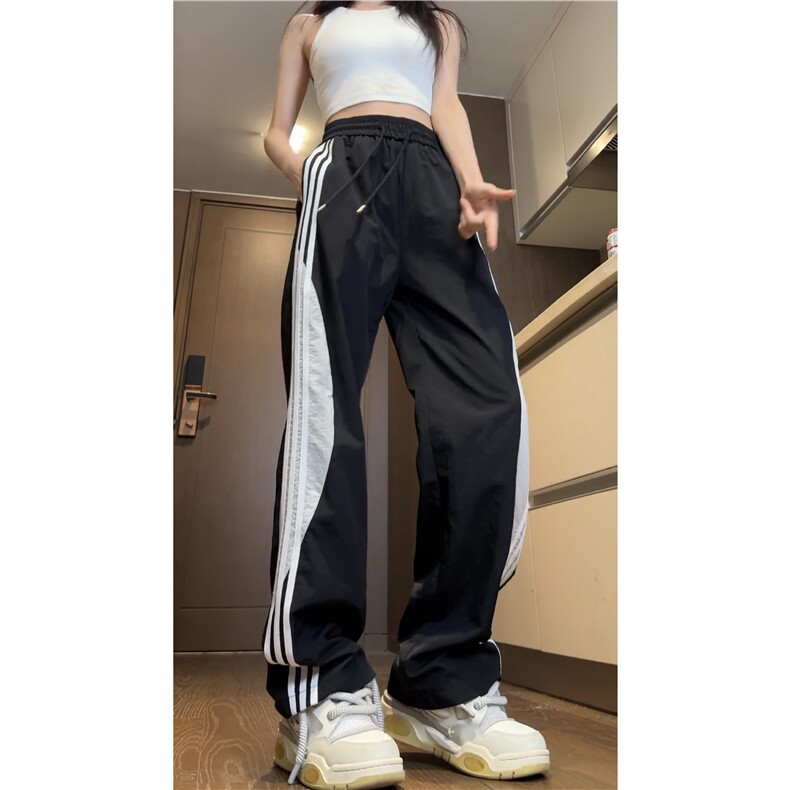 抖音品质夏季速干伞兵裤三条杠宽松休闲裤B315-K24160-特p30控58,男装休闲裤,电商B315