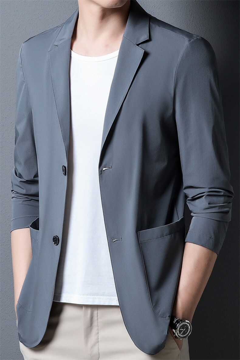 BWA2680钱塘2020-2男士夏秋季西服时尚休闲纯色防晒衣量大价优P95,男装西服,钱塘207-2