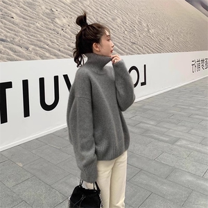 软糯35%山羊绒秋冬显瘦高领女打底衫保暖长袖套头图片