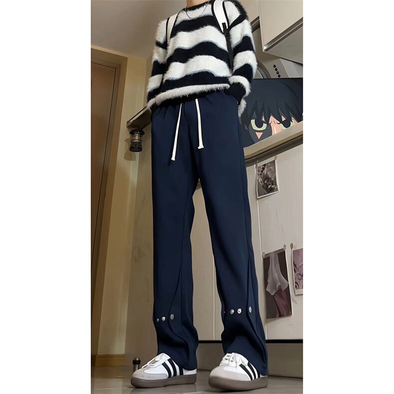 秋冬美式高街vibe运动加绒休闲卫裤货号K2485特P4578加绒P60,男装休闲裤,电商A063