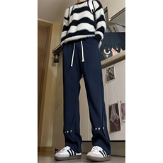 秋冬美式高街vibe运动加绒休闲卫裤货号K2485特P4578加绒P60，男装休闲裤，电商A063