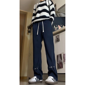 秋冬美式高街vibe运动加绒休闲卫裤货号K2485特P4578加绒P60图片