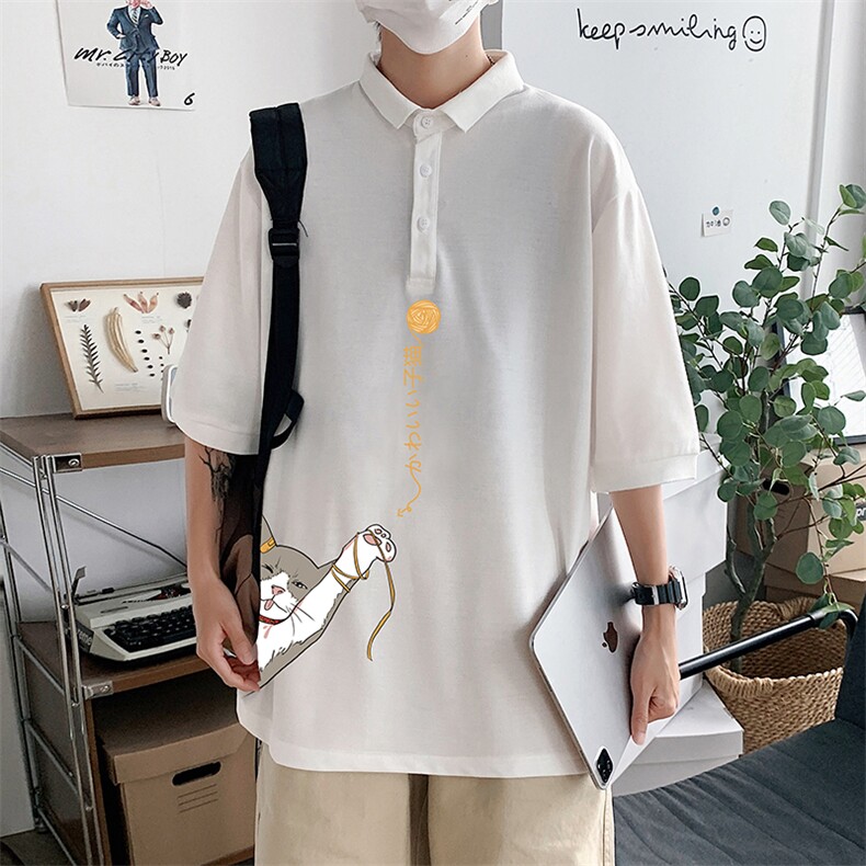 PL57013-P35翻领短袖polo衫男大码胖子半袖t恤男有领保罗衫模特,男装Polo衫,电商A040