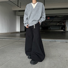 假两件V领毛衣男款秋冬美式针织衫老钱风慵懒开衫外套MY09572-P60，男装针织衫/毛衣，星座308B-2
