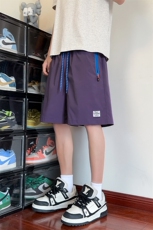 特批P24无差价夏季撞色拉链口袋潮流冰丝凉感大码五分裤男DK5886，男装休闲裤，电商A001