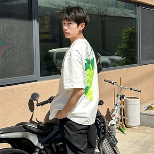特殊工艺 网球毛巾刺绣 高品质260克双纱纯棉美式高街短袖T恤图片