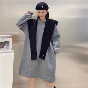 韩版卫衣裙两件套图片
