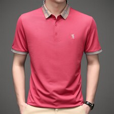 夏季新款短袖t恤男纯色宽松休闲百搭中年男士潮流衣服打底衫男装，男装T恤，电商B212（原钱塘6029）
