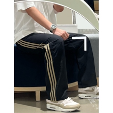 【有货】三条杠裤子男山系户外宽松直筒侧边条纹休闲裤BN02HH-P45，男装休闲裤，星座1007（原301D）