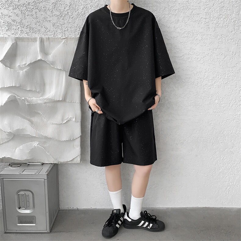 8XL-M特大码休闲运动套装男士夏季短袖短裤衣服一套男装TZ103P32,男装休闲套装,电商D206-1