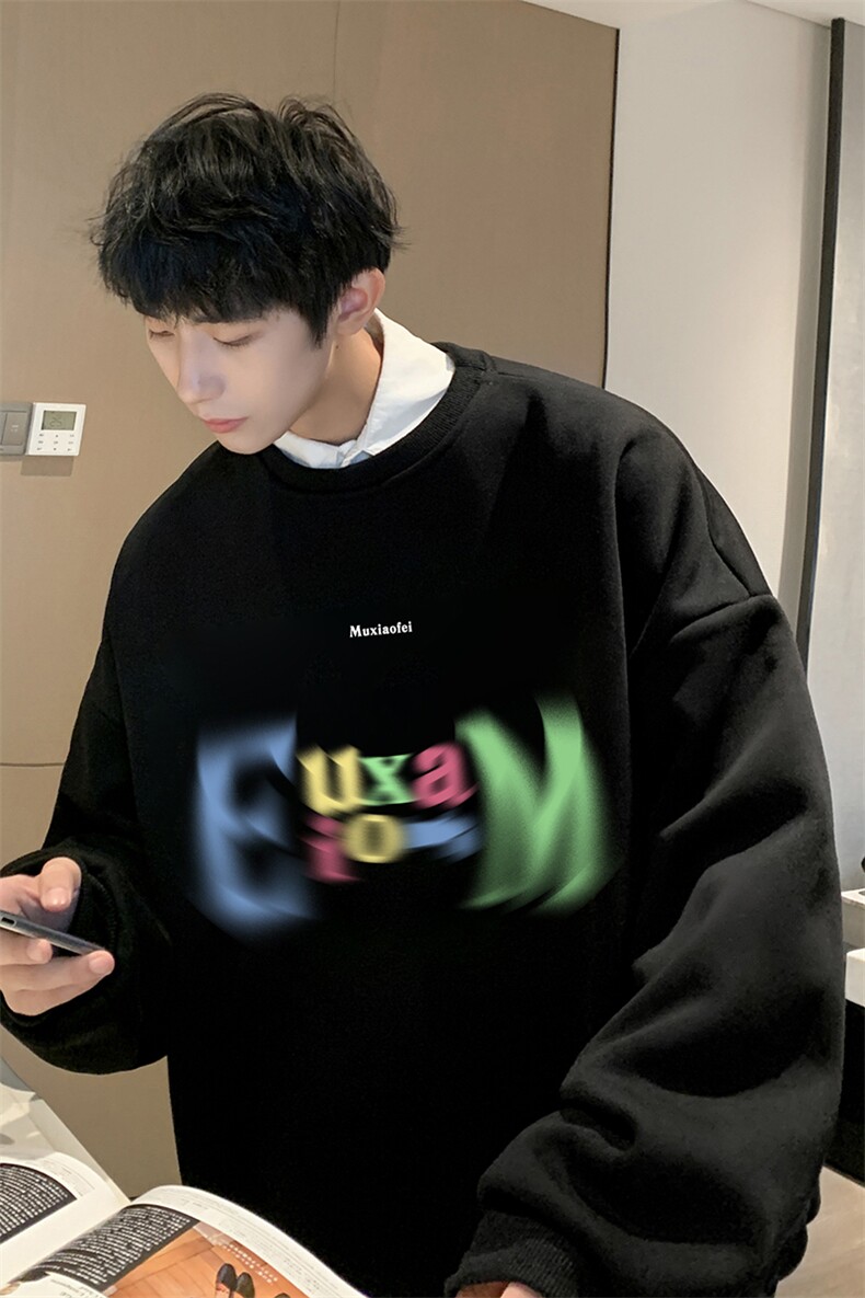抖音供货、复合重磅360克现货圆领卫衣宽松D223A-YL2370-特P28,男装卫衣,电商019-1