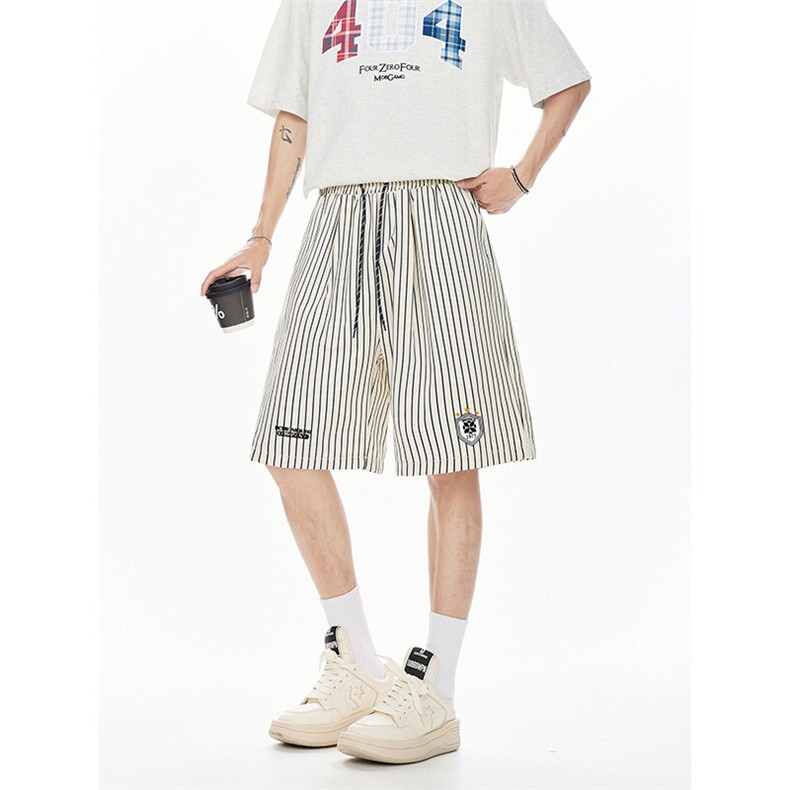 时尚潮牌日系百搭短裤高街复古条纹撞色简约运动休闲裤K789TP28,男装休闲裤,电商A102B