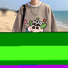 ！秋季重磅大码港风卡通蜡笔小新印花圆领卫衣WY120-特p28，男装卫衣，星座508（原C305）