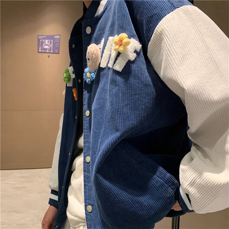 潮流夹克外穿潮男青春流行灯芯绒双层夹克J3213P65图片